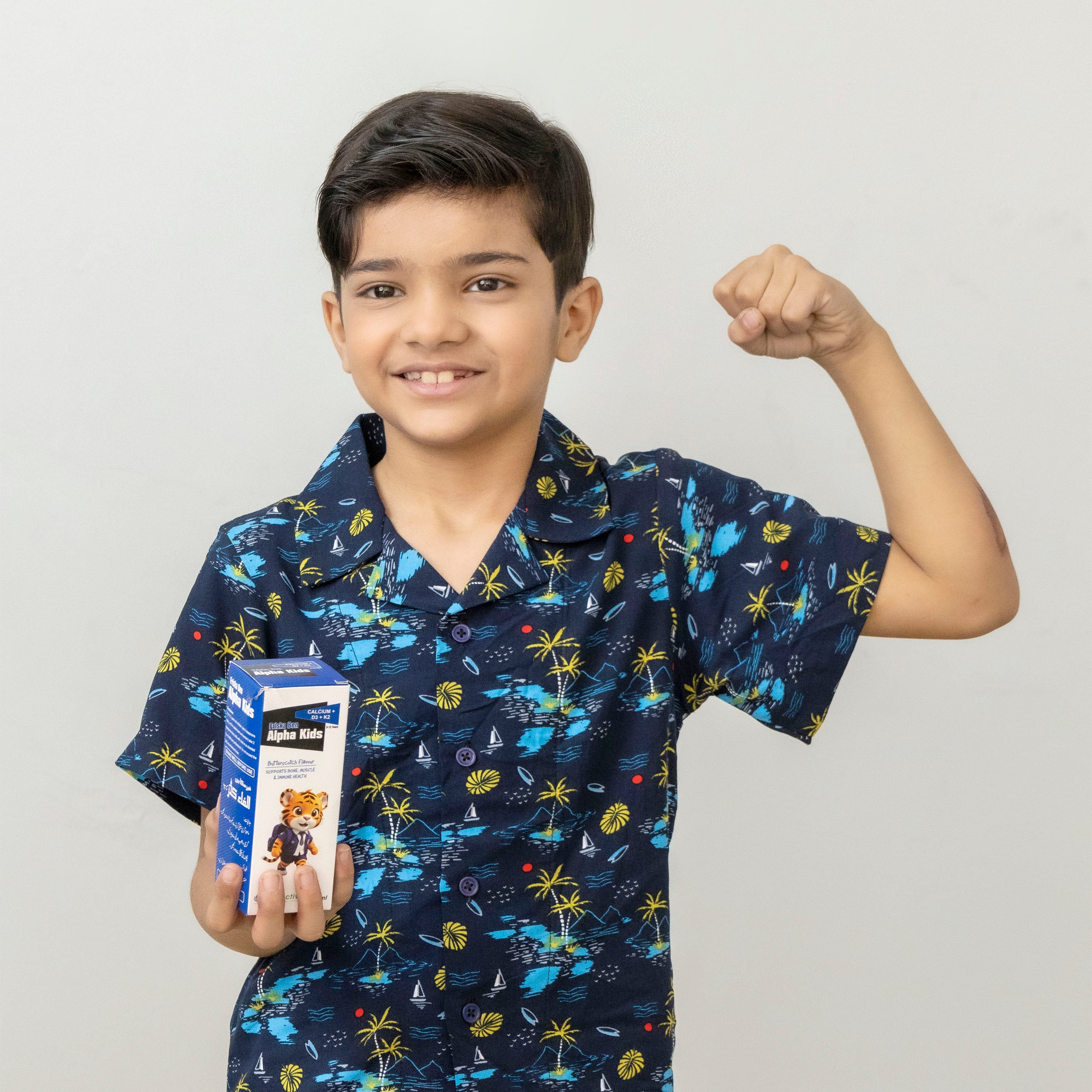 Alpha Kids Calcium + D3 & K2 Syrup – Butterscotch Flavour (120ml) Secondary image